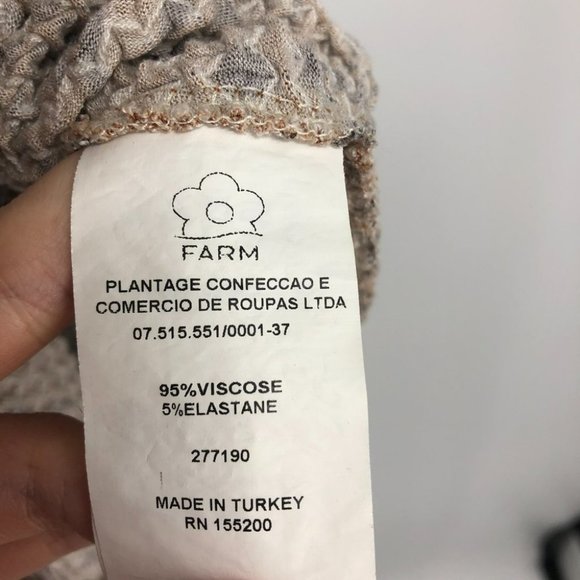 Farm Rio for Anthropologie Alyse brown black midi dress XL - Picture 6 of 16